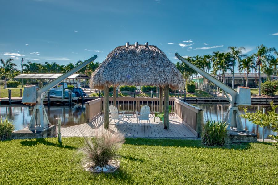 54-Backyard  Dock  Tiki Hut